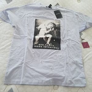 Forever 21 cherub short sleeve top size small